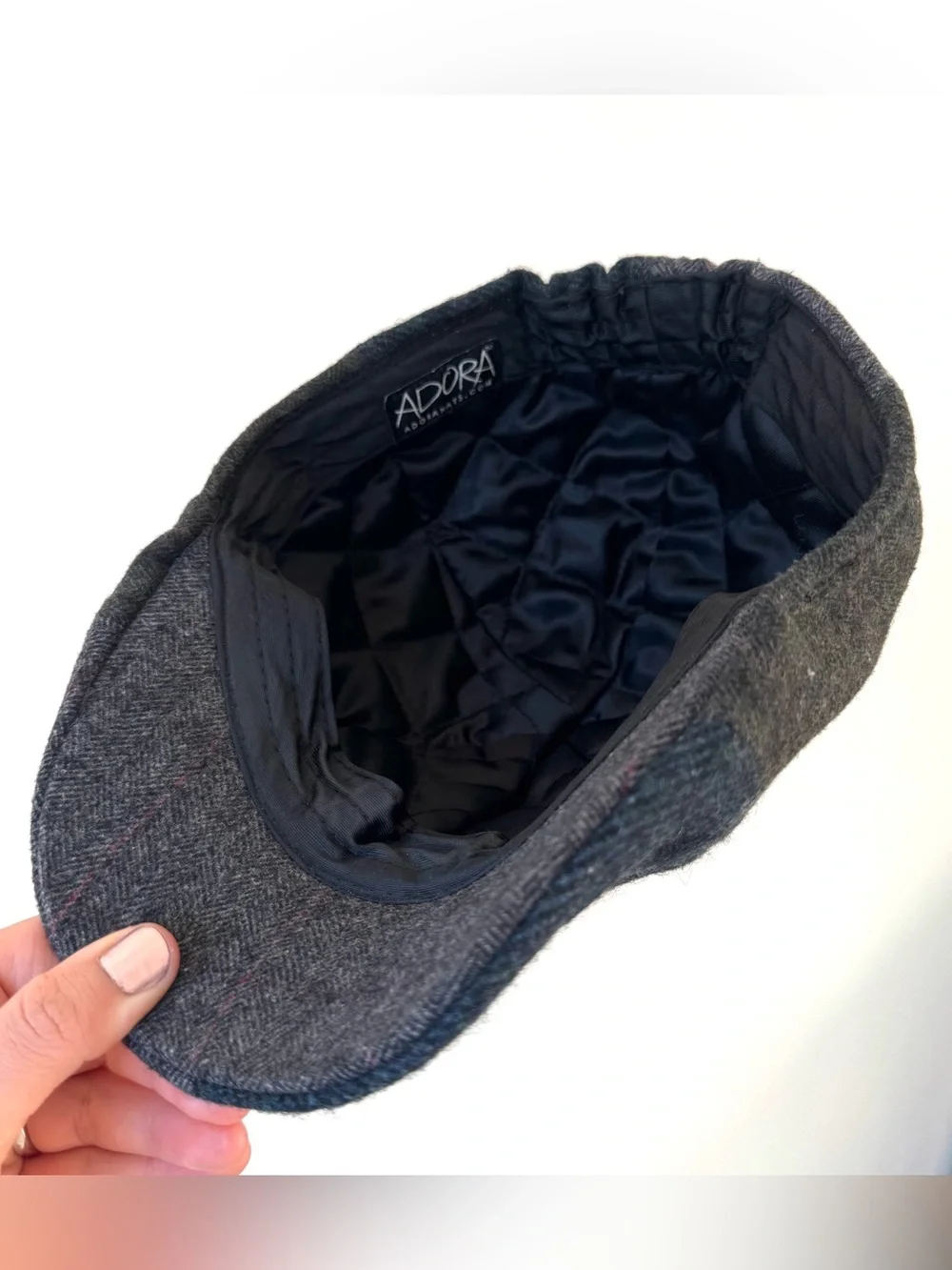Vintage Adora Wool Blend Flat Cap Patchwork